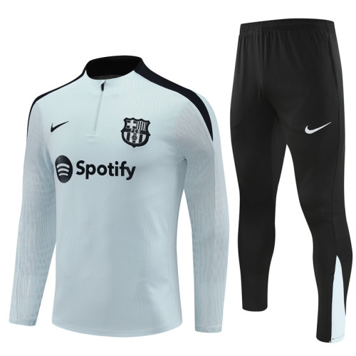 24-25 Barcelona grey Player Version Training Suit/24-25巴萨半拉训练服，球员版