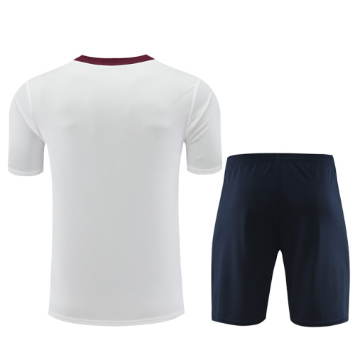 2024 England White Short Sleeve Training Suit/2024英格兰白色短袖训练服
