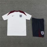 2024 England White Short Sleeve Training Suit/2024英格兰白色短袖训练服