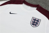2024 England White Short Sleeve Training Suit/2024英格兰白色短袖训练服