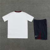 2024 England White Short Sleeve Training Suit/2024英格兰白色短袖训练服