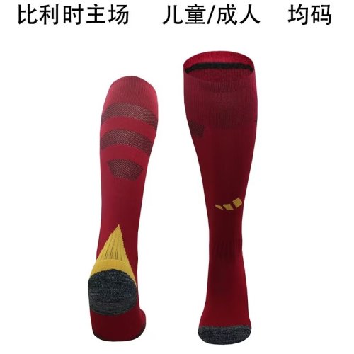 2024 Belgium Home Socks/2024比利时主场袜子