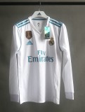 17-18  Real Madrid  Home Player Long Sleeve Retro Jersey/ 17-18 皇马主场复古球员长袖