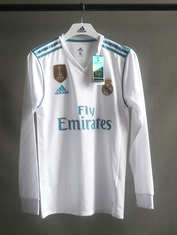 17-18  Real Madrid  Home Player Long Sleeve Retro Jersey/ 17-18 皇马主场复古球员长袖