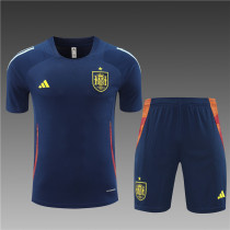 2024 Spain Blue Short Sleeve Training Suit/ 2024 西班牙短袖训练服 2024 Spain Blue Short Sleeve Training Suit/ 2024 西班牙短袖训练服