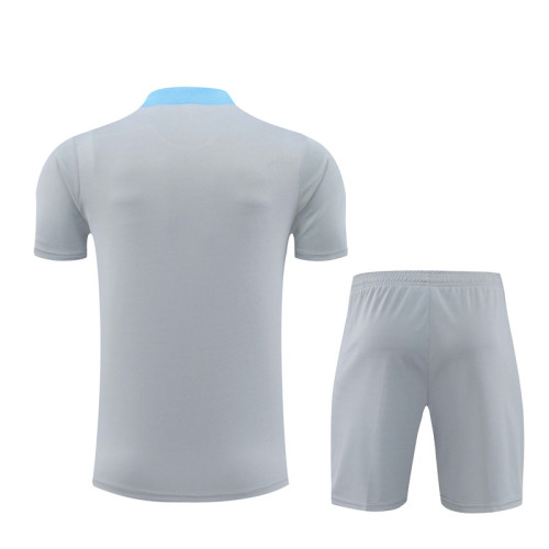 24-25 Atletico Madrid Gray Short Sleeve Training Suit/ 24-25 马竞灰色短袖训练服