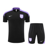 2024 England Black Short Sleeve Training Suit/ 2024 英格兰短袖训练服