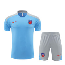 24-25 Atletico Madrid Light Blue Short Sleeve Training Suit/ 24-25 马竞浅蓝色短袖训练服