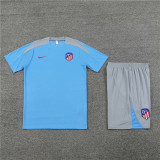 24-25 Atletico Madrid Light Blue Short Sleeve Training Suit/ 24-25 马竞浅蓝色短袖训练服