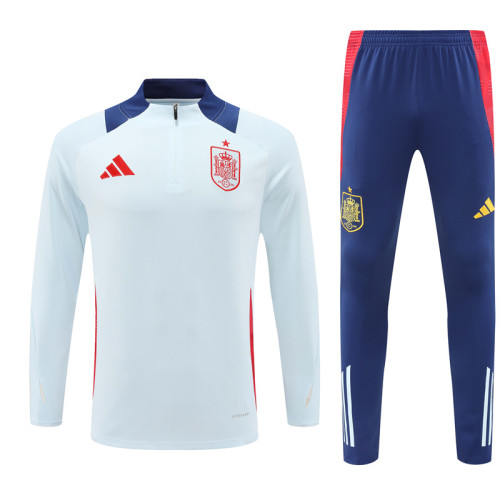 2024 Spain Light Blue Training Suit/2024 西班牙浅蓝色训练服