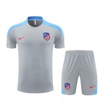 24-25 Atletico Madrid Gray Short Sleeve Training Suit/ 24-25 马竞灰色短袖训练服