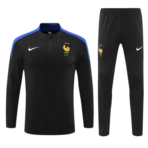 2024 France Black Player Version Training Suit/2024法国黑色训练服，球员版