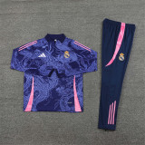 24-25 Real Madrid Spcial Blue Training Suit/ 24-25 皇马蓝色半拉训练服