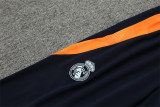 24-25 Real Madrid Light Blue and Orange Training Suit/ 24-25 皇马湖蓝橙色半拉训练服