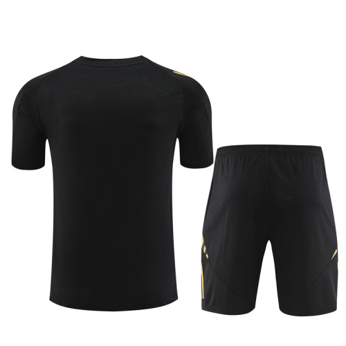 24-25 Real Madrid Black Gold Short Sleeve Training Suit/ 24-25 皇马黑金短袖训练服