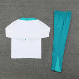 2024 Portugal White Player Version Training Suit/2024葡萄牙半拉训练服，球员版