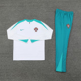 2024 Portugal White Player Version Training Suit/2024葡萄牙半拉训练服，球员版