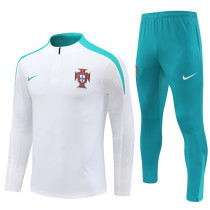 2024 Portugal White Player Version Training Suit/2024葡萄牙半拉训练服,球员版 2024 Portugal White Player Version Training Suit/2024葡萄牙半拉训练服,球员版