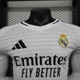 24-25 Real Madrid Home Long Sleeve Player Jersey/24-25皇马主场长袖球员版