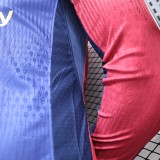 24-25 Barcelona Home Long Sleeve Player Version Jersey/ 24-25巴萨主场球员版长袖
