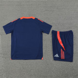 24-25 Manchester United Blue Short Sleeve Training Suit/ 24-25 曼联蓝色短袖训练服