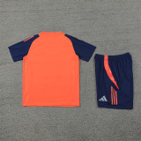 24-25 Manchester United Orange Short Sleeve Training Suit/ 24-25 曼联橙色短袖训练服
