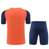 24-25 Manchester United Orange Short Sleeve Training Suit/ 24-25 曼联橙色短袖训练服