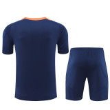 24-25 Manchester United Blue Short Sleeve Training Suit/ 24-25 曼联蓝色短袖训练服