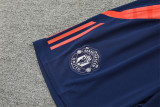 24-25 Manchester United Orange Short Sleeve Training Suit/ 24-25 曼联橙色短袖训练服