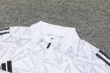 24-25 Real Madrid White Training Suit/ 24-25 皇马白色半拉训练服