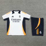 24-25 Real Madrid White Short Sleeve Training Suit/ 24-25 皇马白色短袖训练服