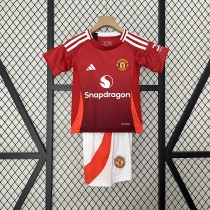 24-25 Manchester United Home Kid Kit/24-25曼联主场童装
