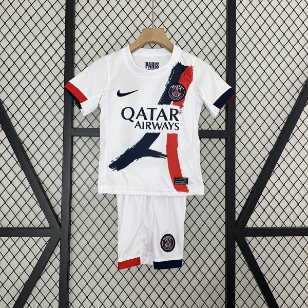 24-25 PSG Away White Kid Kit/24-25PSG巴黎客场童装
