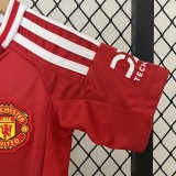 24-25 Manchester United Home Kid Kit/24-25曼联主场童装