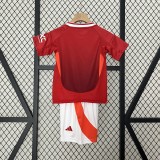 24-25 Manchester United Home Kid Kit/24-25曼联主场童装