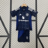 24-25 Manchester United Away Kid Kit/24-25曼联客场童装
