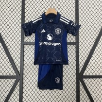 24-25 Manchester United Away Kid Kit/24-25曼联客场童装