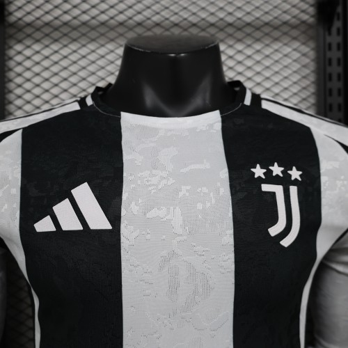 24-25 Juventus Home Player Long Sleeve Jersey/24-25 尤文图斯主场球员版长袖