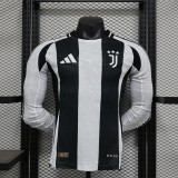 24-25 Juventus Home Player Long Sleeve Jersey/24-25 尤文图斯主场球员版长袖