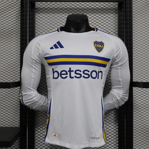 24-25 Boca Juniors Away Long Sleeve Player Jersey/ 24-25 博卡客场球员长袖