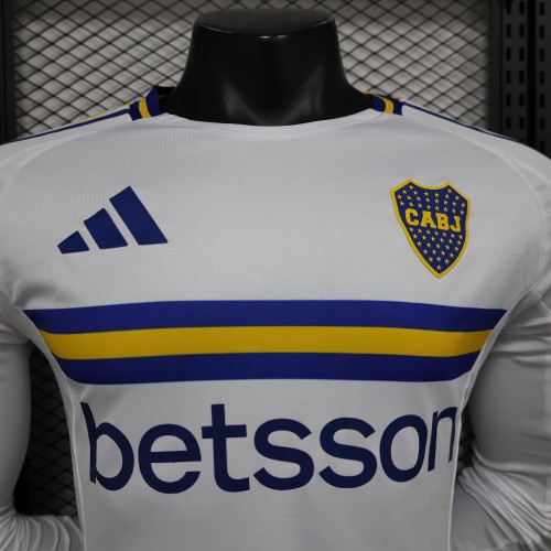 24-25 Boca Juniors Away Long Sleeve Player Jersey/ 24-25 博卡客场球员长袖