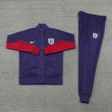 2024 England Purple Jacket Tracksuit/ 2024英格兰紫色夹克训练服