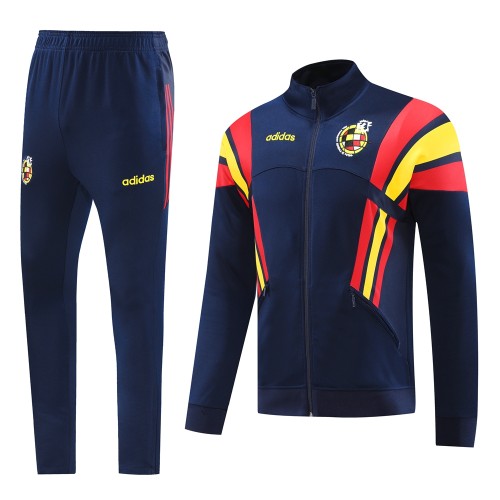 2024 Spain Dark Blue Jacket Tracksuit/ 24-25 西班牙蓝色夹克训练服
