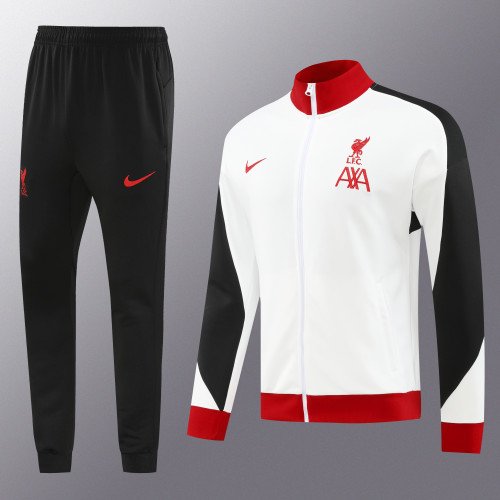 24-25 Liverpool White Jacket Tracksuit/ 24-25利物浦白色夹克训练服