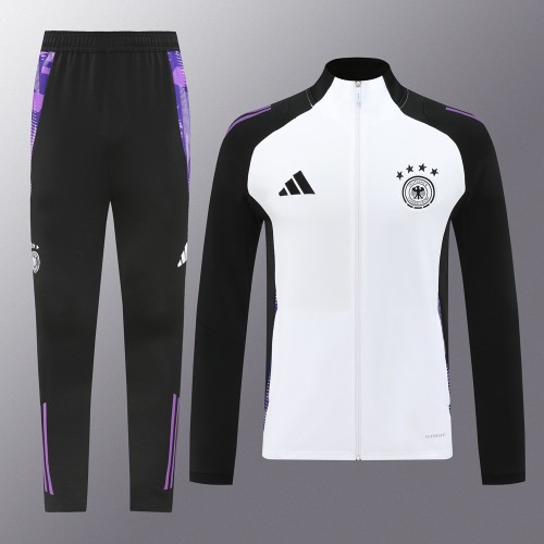 2024Germany White Jacket Tracksuit/ 2024德国白色夹克训练服