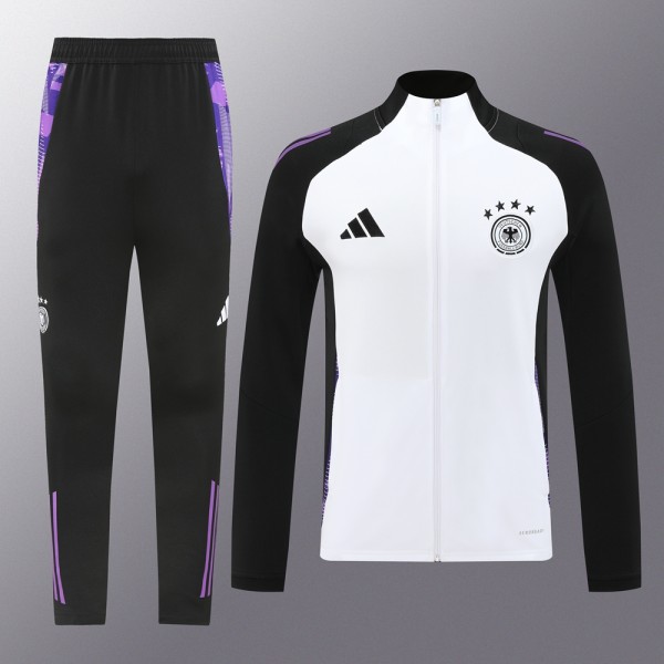 2024Germany White Jacket Tracksuit/ 2024德国白色夹克训练服