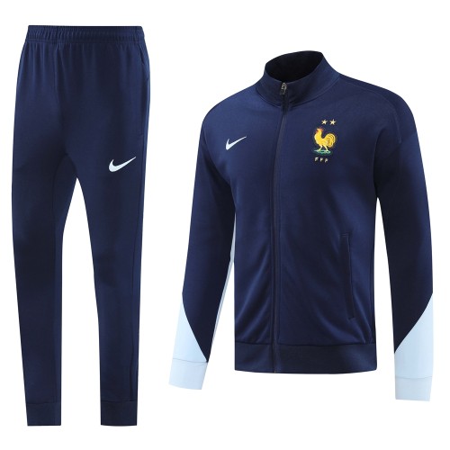 2024 France Blue Jacket Tracksuit/2024法国夹克训练服