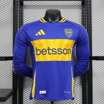 24-25 Boca Juniors Home Long Sleeve Player Jersey/ 24-25 博卡主场长袖球员