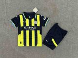24-25 Manchester City Away Kid Kit/24-25曼城客场童装