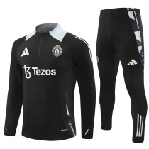 24-25 Manchester United Black Training Suit/ 24-25曼联半拉训练服